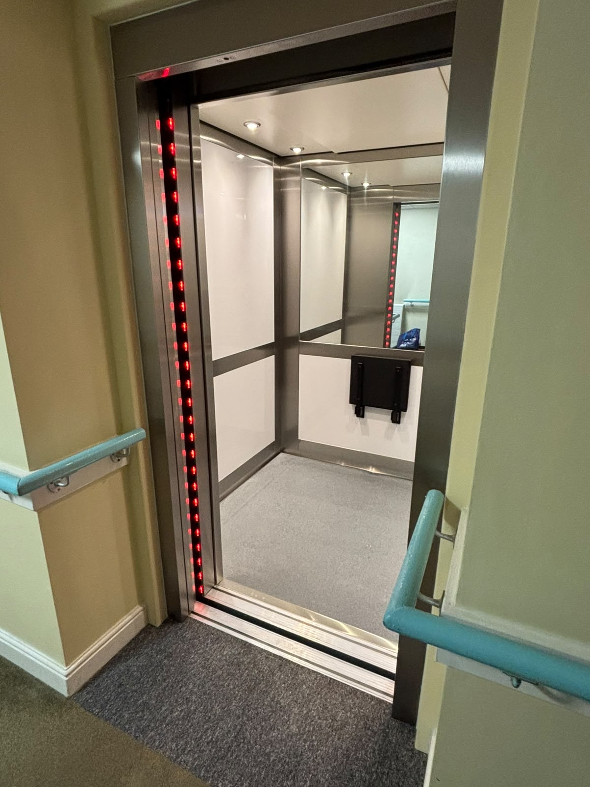 Completed replacement passenger lift at a care home in Bradford