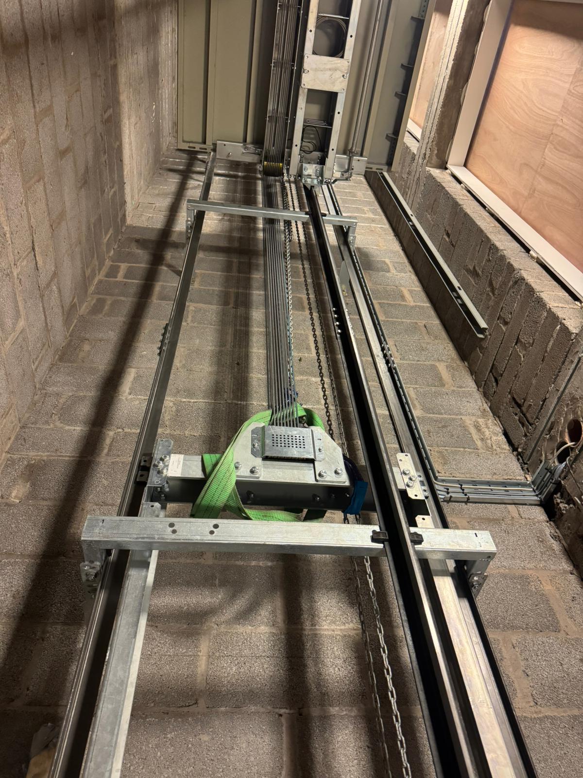 Lift shaft equipment installed at a care home in Newcastle