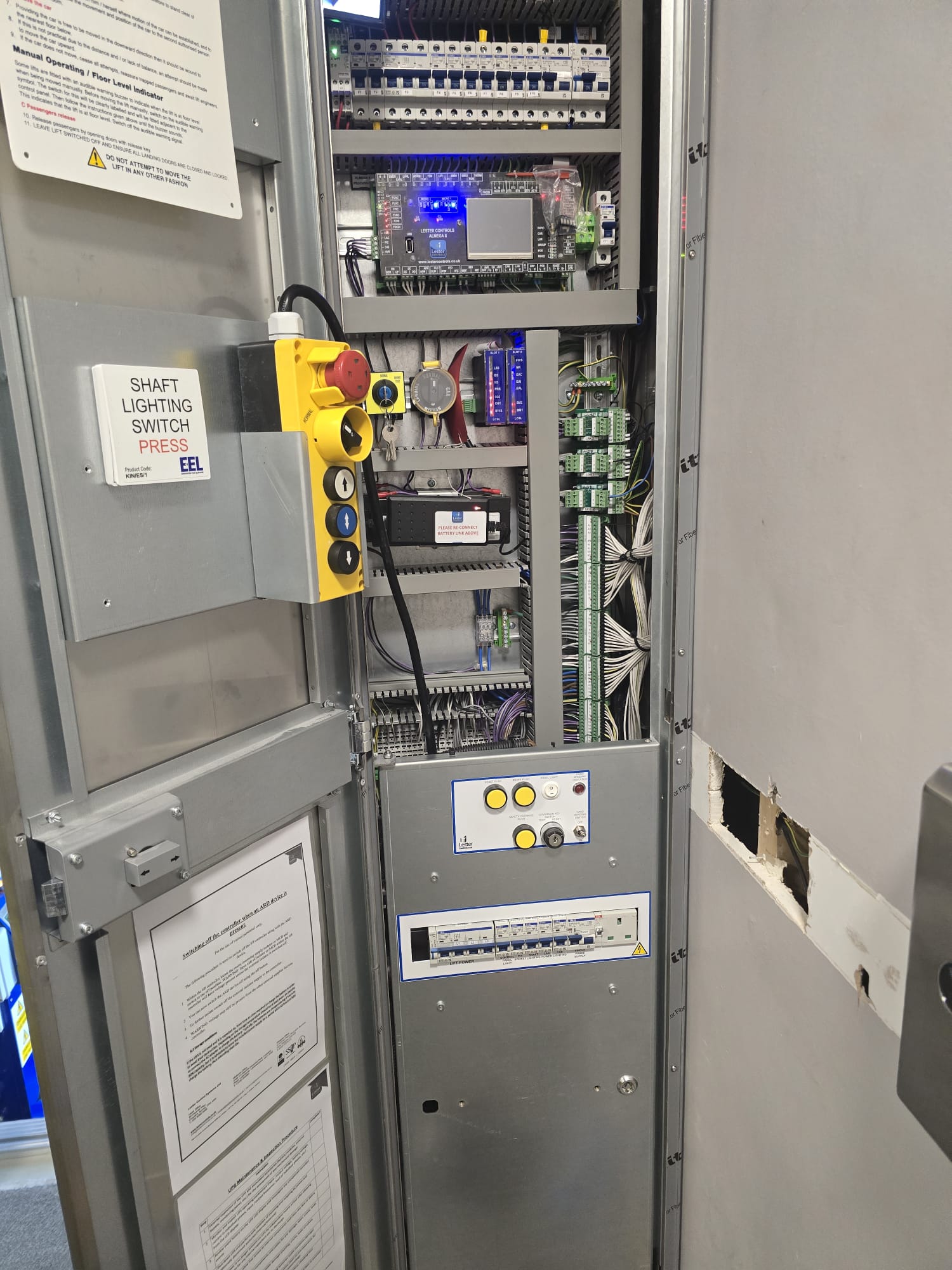 Lester lift control equipment installed at a care home in Penrith